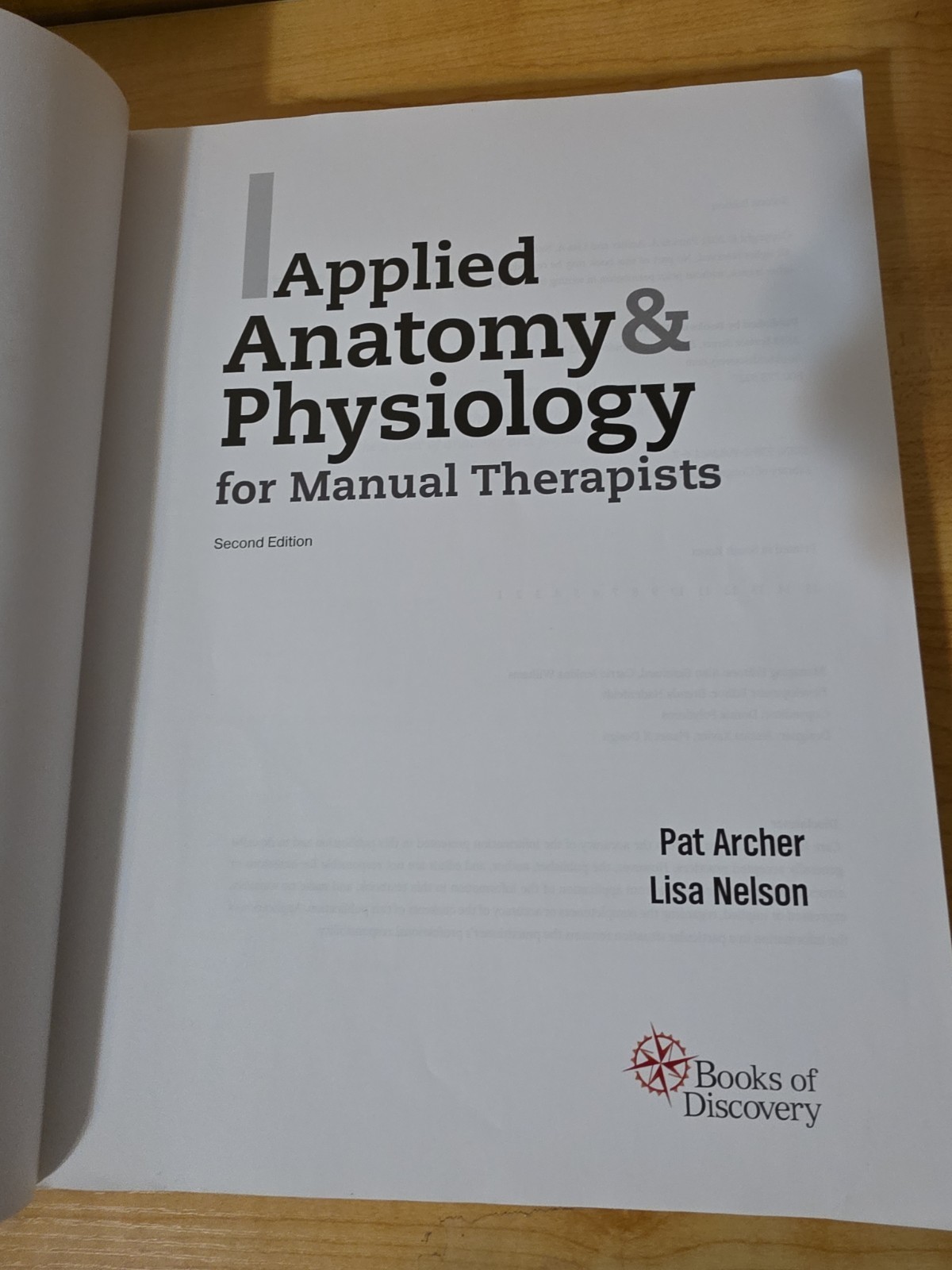 Applied Anatomy & Physiology for Manual Therapists 2nd Edition Archer Nelson