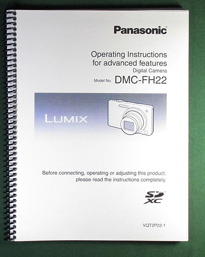 Panasonic DMC-FH22 Instruction Manual: w/ Protective Covers!