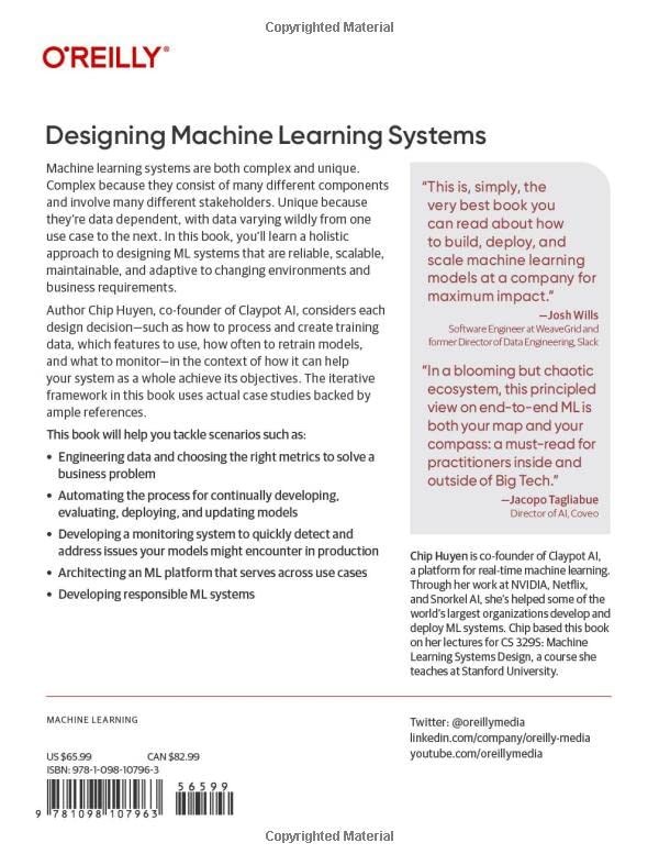 Designing Machine Learning Systems : An Iterative Process..IMPORT DUTY PAid -DDP