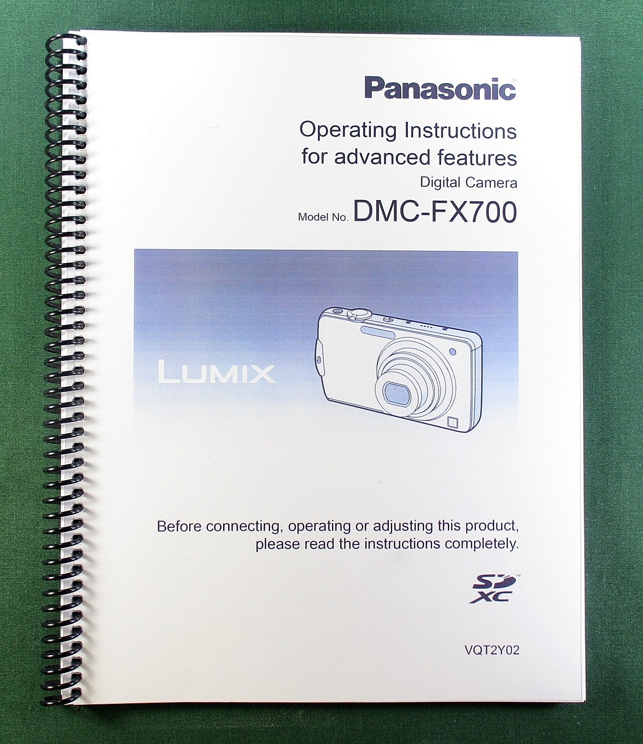 Panasonic Lumix DMC-FX700 Advanced Owner’s Manual: 208 Pages & Protective Covers