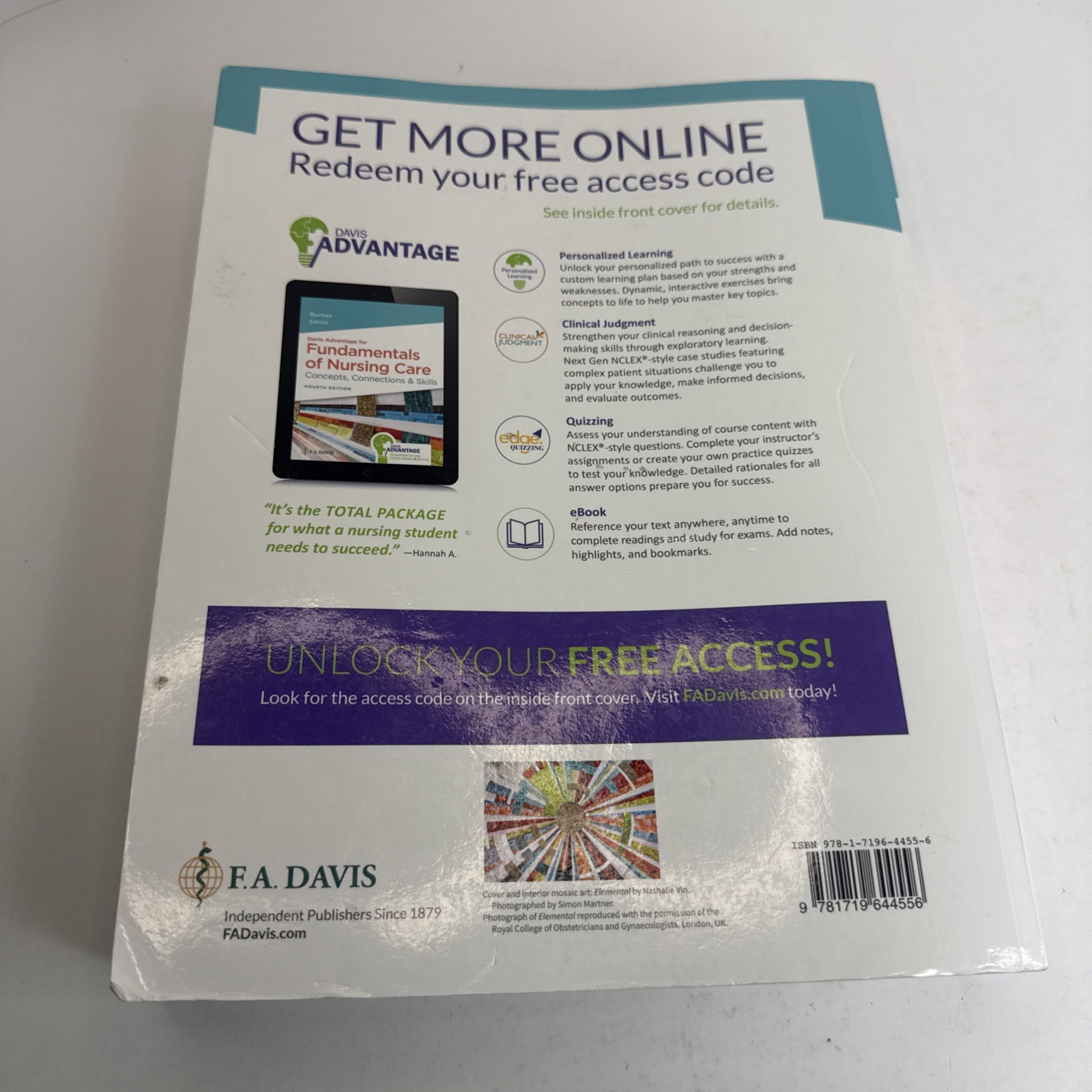 Davis Advantage for Fundamentals of Nursing Care: Concepts, Connections & Skills
