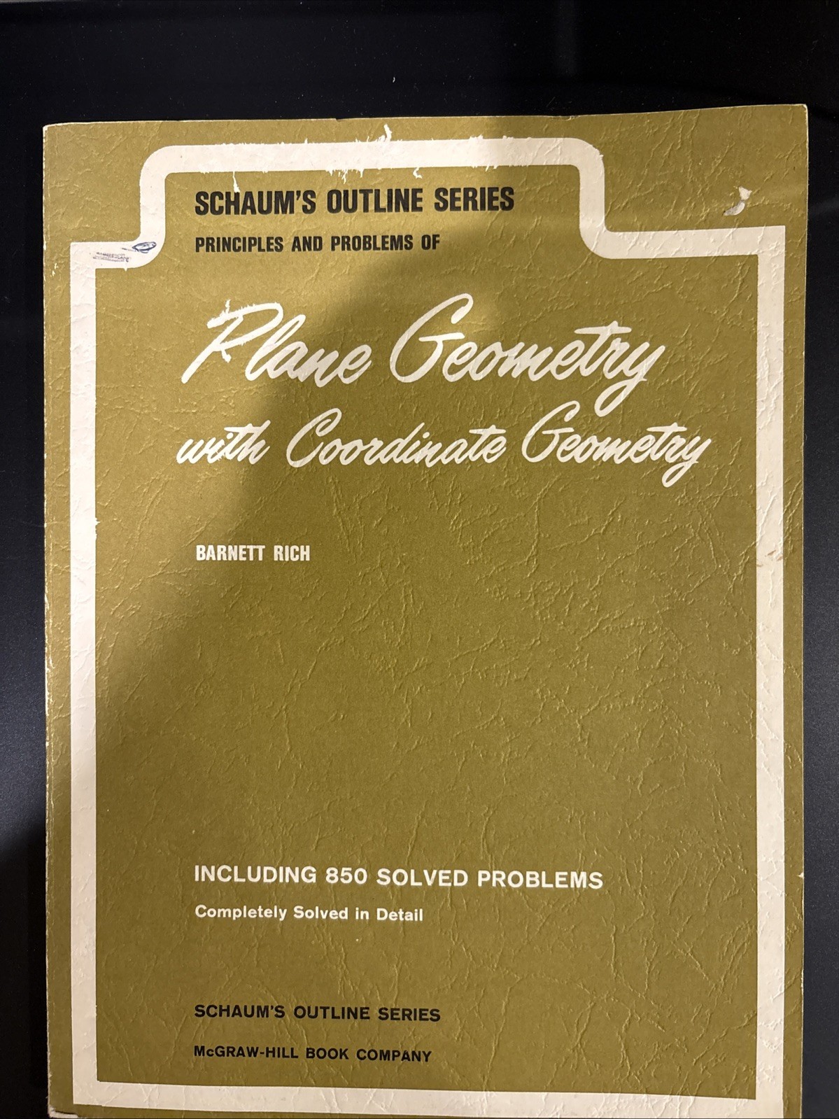 Schaum’s Outline Ser.: Plane Geometry by Barnett Rich (1963, Trade Paperback)