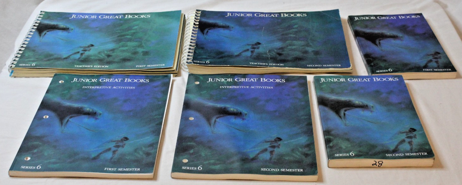Junior Great Books Series 6 Teacher and Student Edition Books Semester 1 & 2 Set