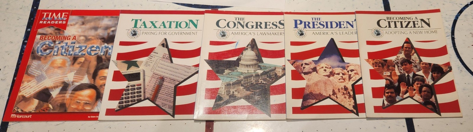 Lot of 5 Civics Government Books President Congress Taxation Becoming a Citizen