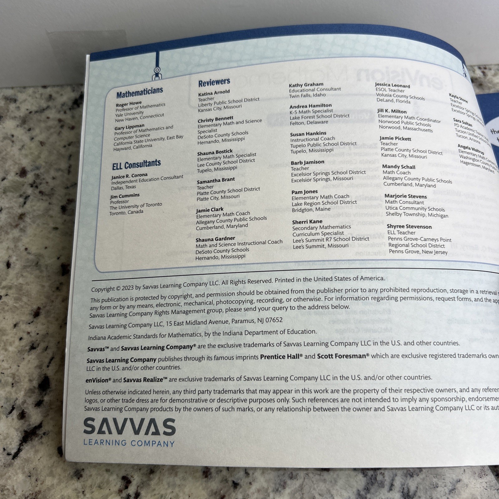 Envision Mathematics Indiana Grade 1 Volume 2 (2023) Savvas Learning Company