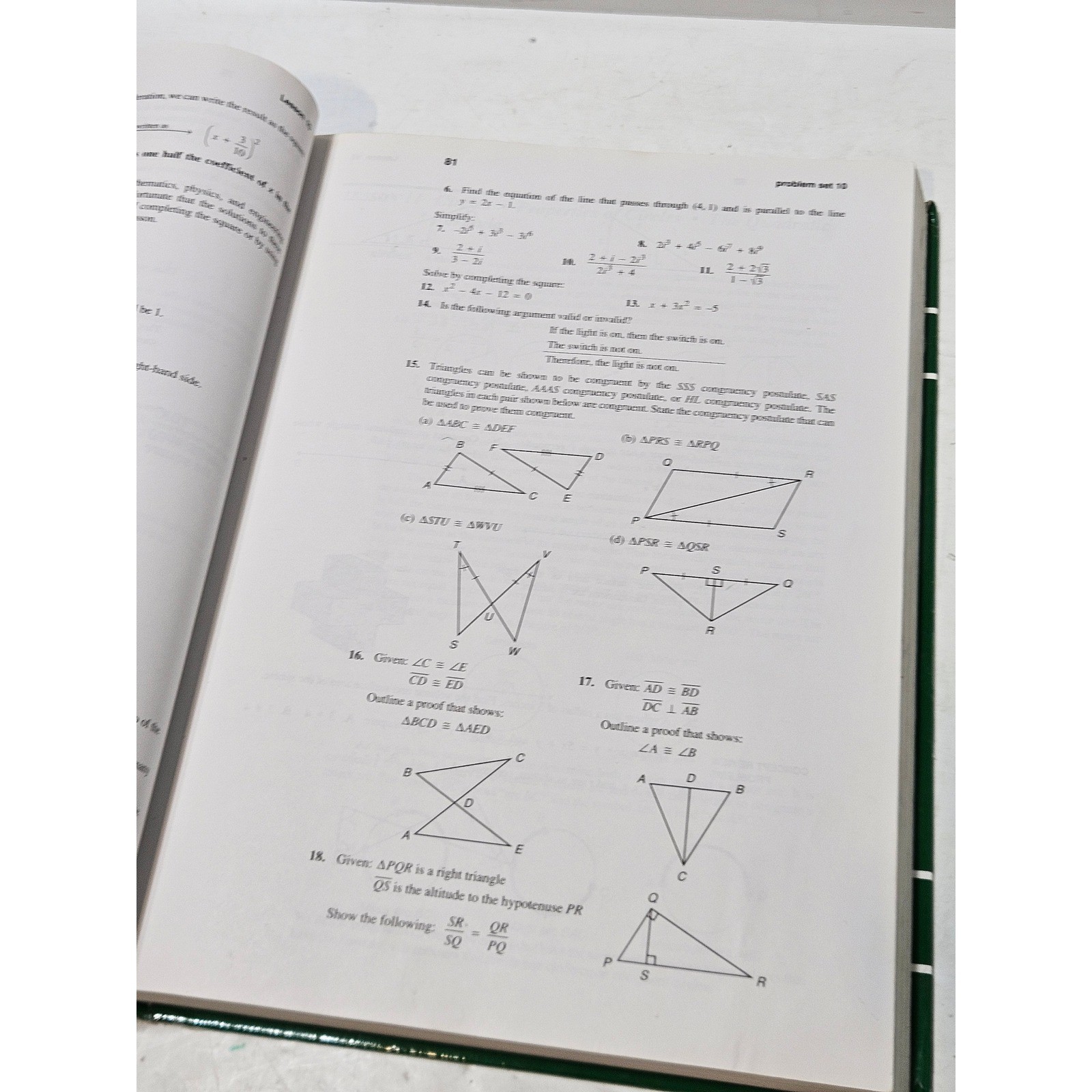 Advanced Mathematics Saxon Textbook and Solutions Manual Second Edition Set