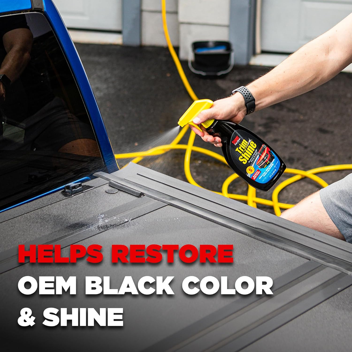 Trim Shine Black – Vinyl & Plastic Restorer for Cars, 22 Fl Oz (2-Pack)