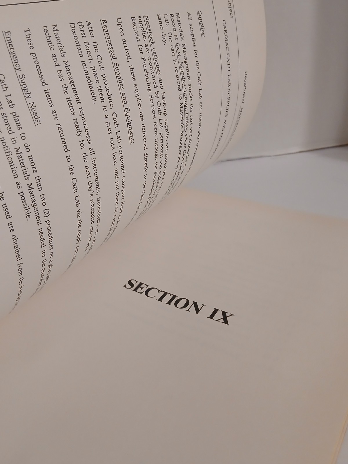 MATERIALS MANAGEMENT: POLICY AND PROCEDURE MANUAL By Jamie C. Kowalski 1982