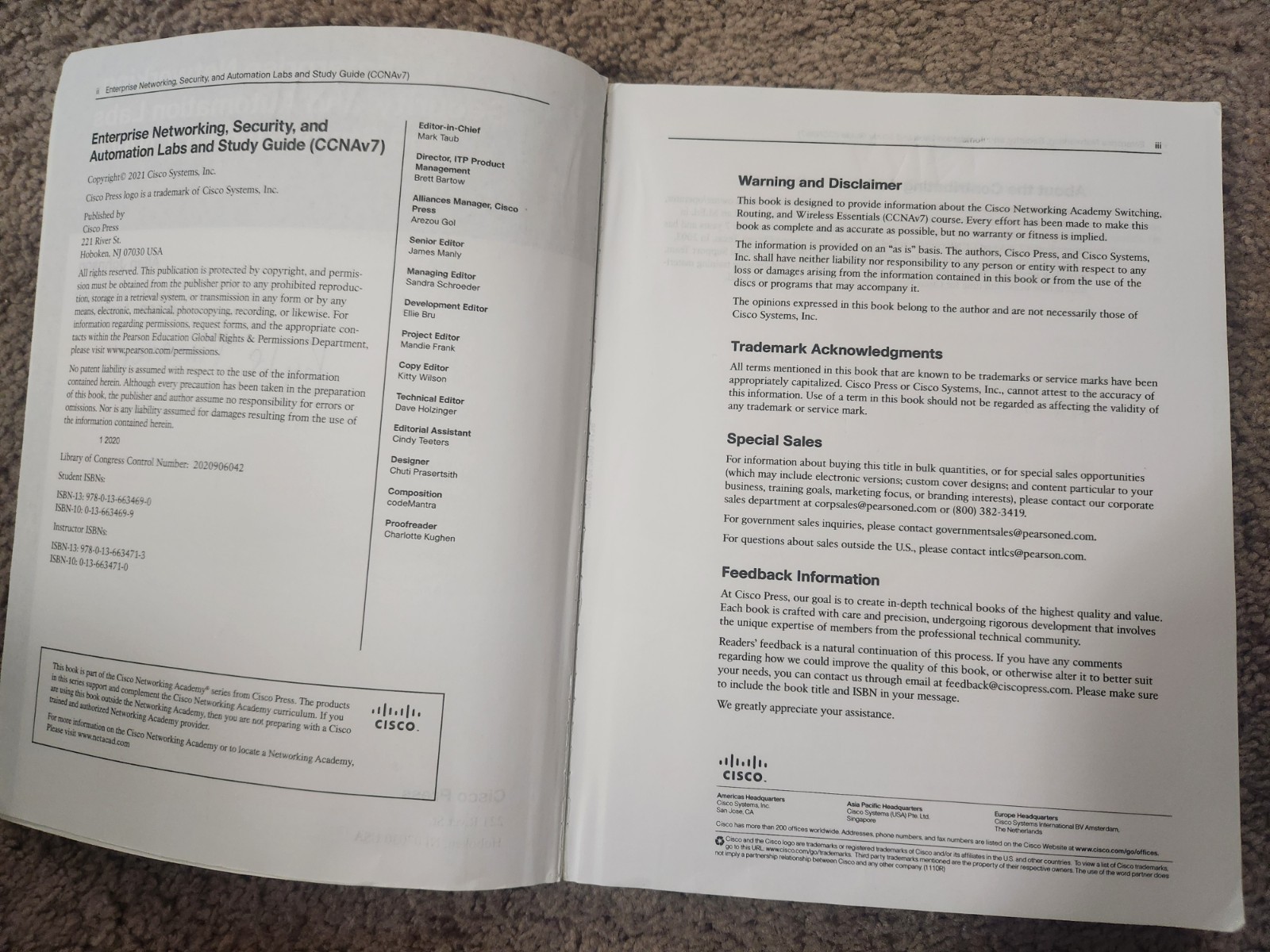 CCNAv7 CISCO Enterprise Networking Security Automation Booklet +Labs Study Guide