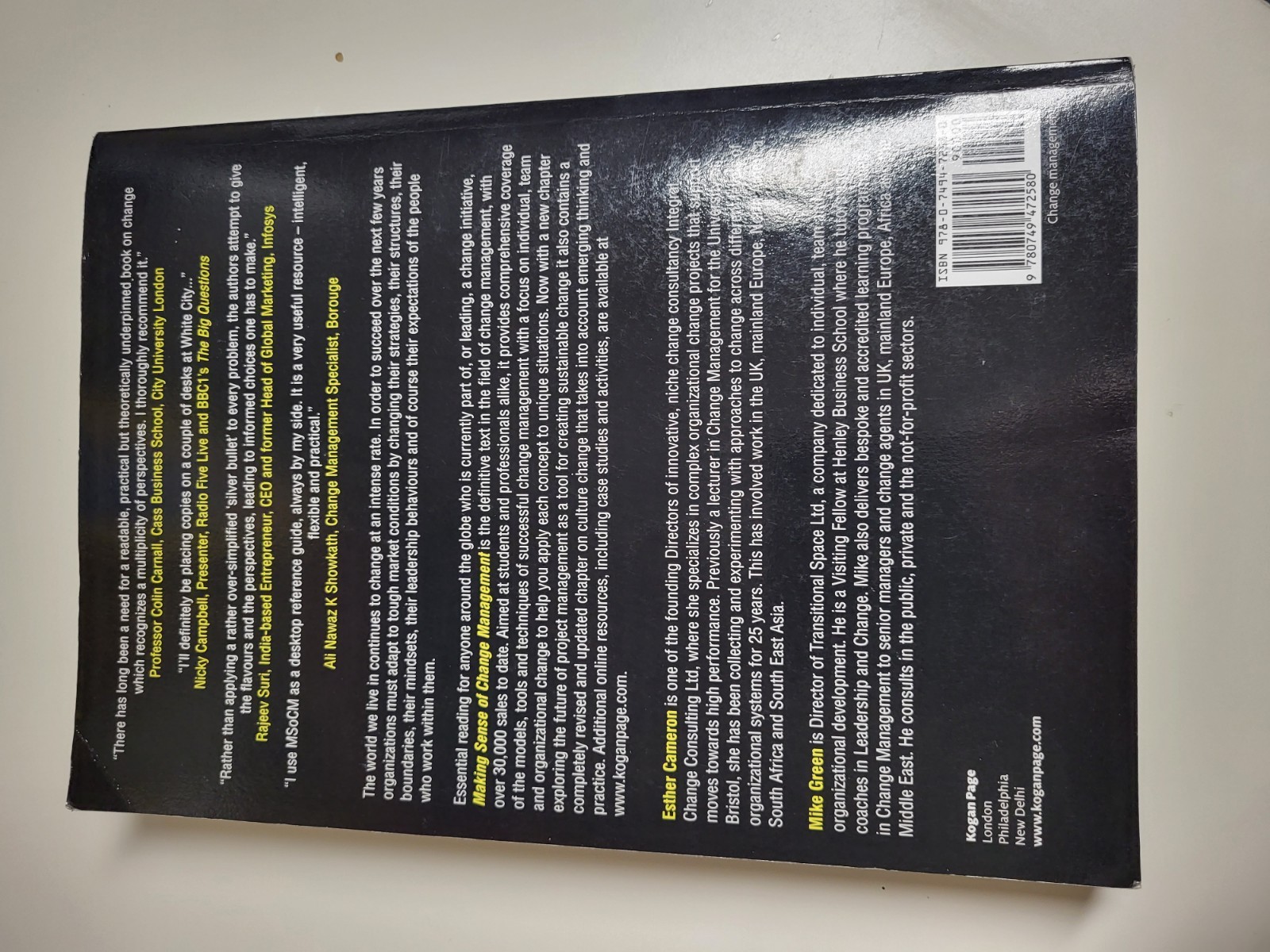 Making Sense of Change Management 4th Edition Cameron Green Paperback Kogan Page