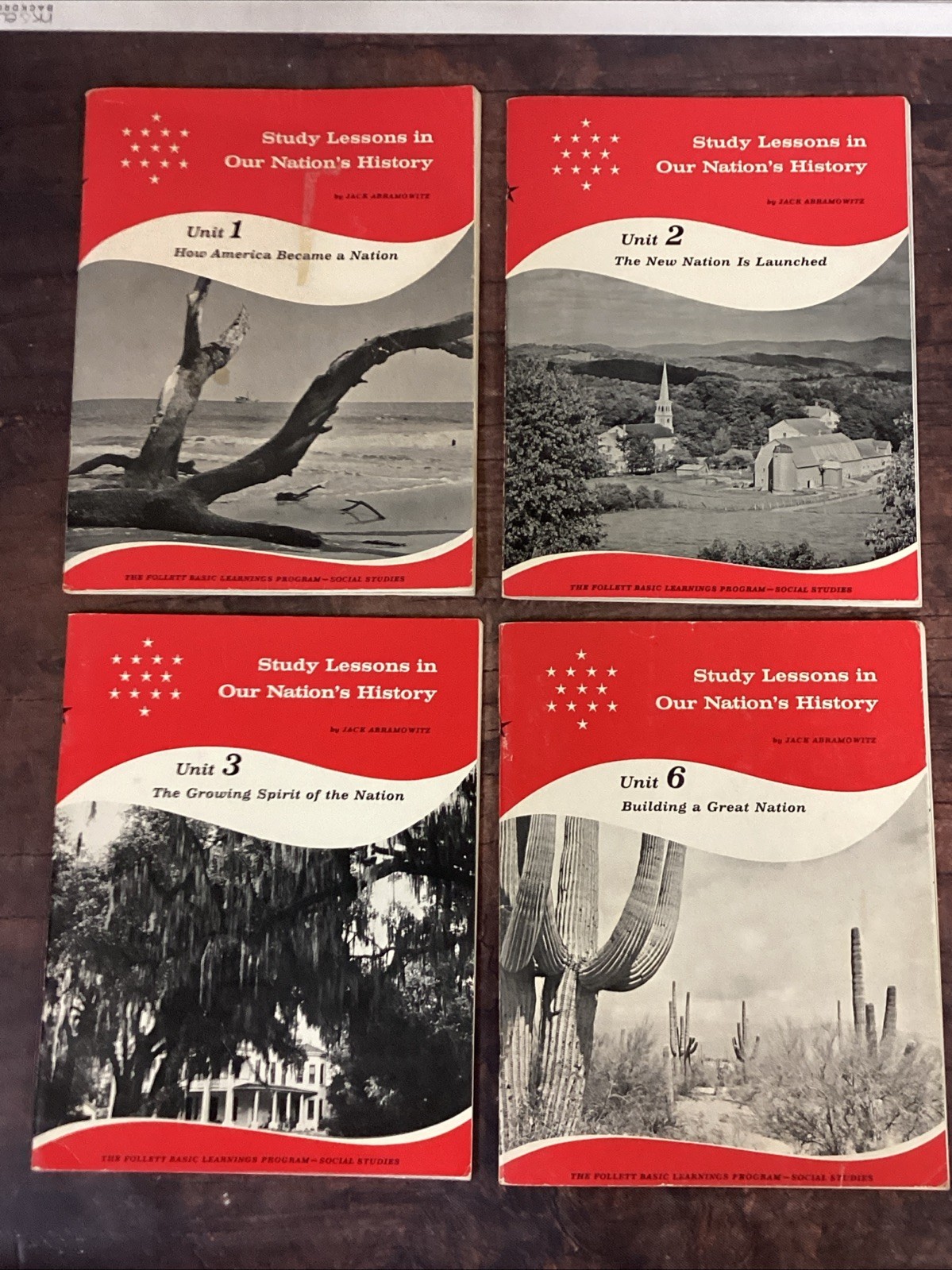 Follett Learnings 1964 Social Studies Texts (4 Units) Unused, Traditional Civics