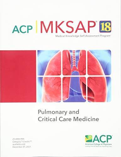 MKSAPÂ® 18 Pulmonary and Critical Care Medicine – Paperback – VERY GOOD