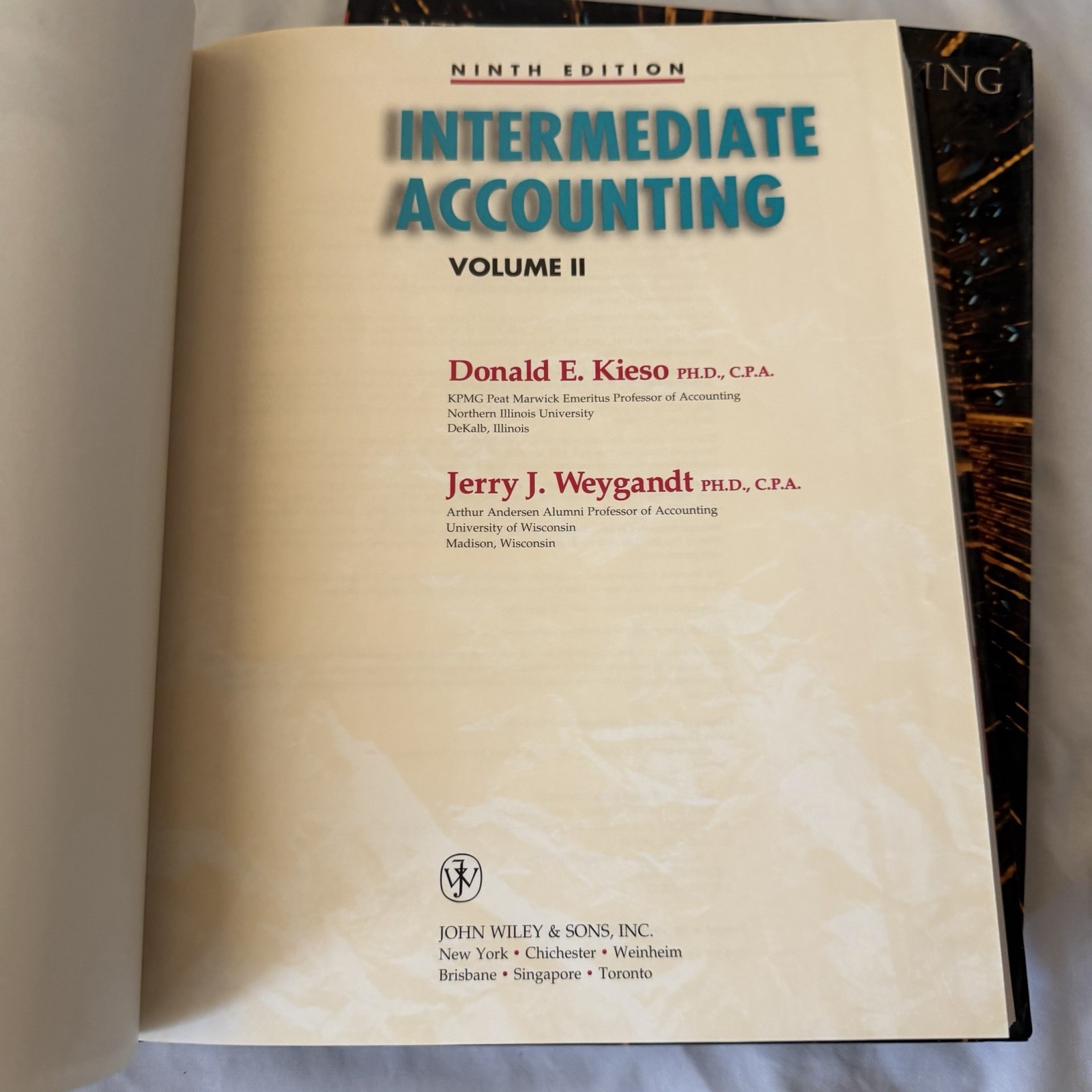 Intermediate Accounting 9th Edition Kieso & Weygandt Vol 1-2 Hardcover Set Wile