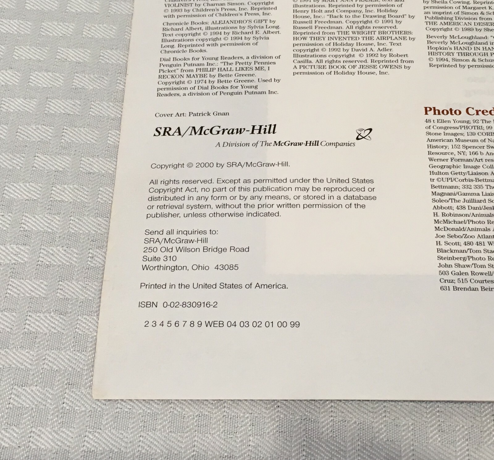 SRA OPEN COURT READING LEVEL 6 BOOK 1 – TEACHER’S EDITION – C 2000