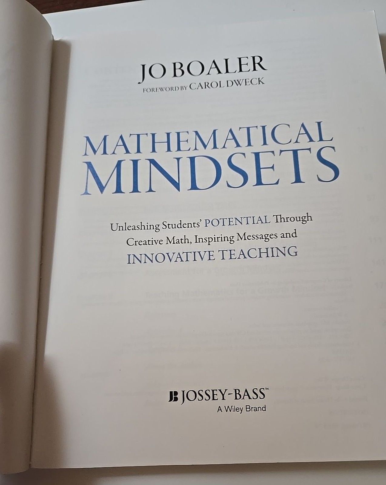 MATHMEATIC MINDSETS by Jo Boaler Unleashing Students’ Potential