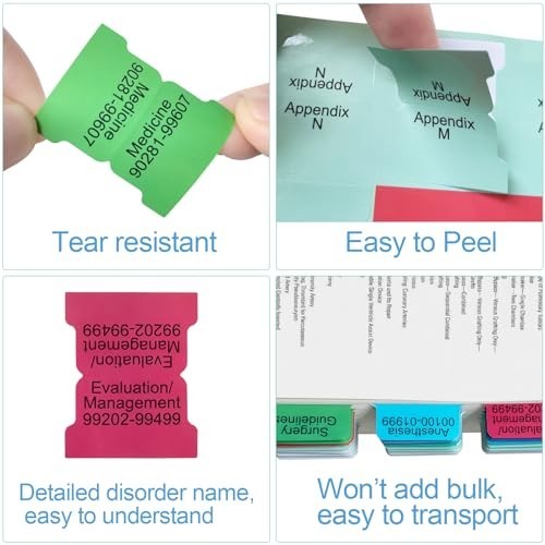 2026 CPT Professional Edition Index Tabs – 96 Color-Coded, Laminated Bookmarks &