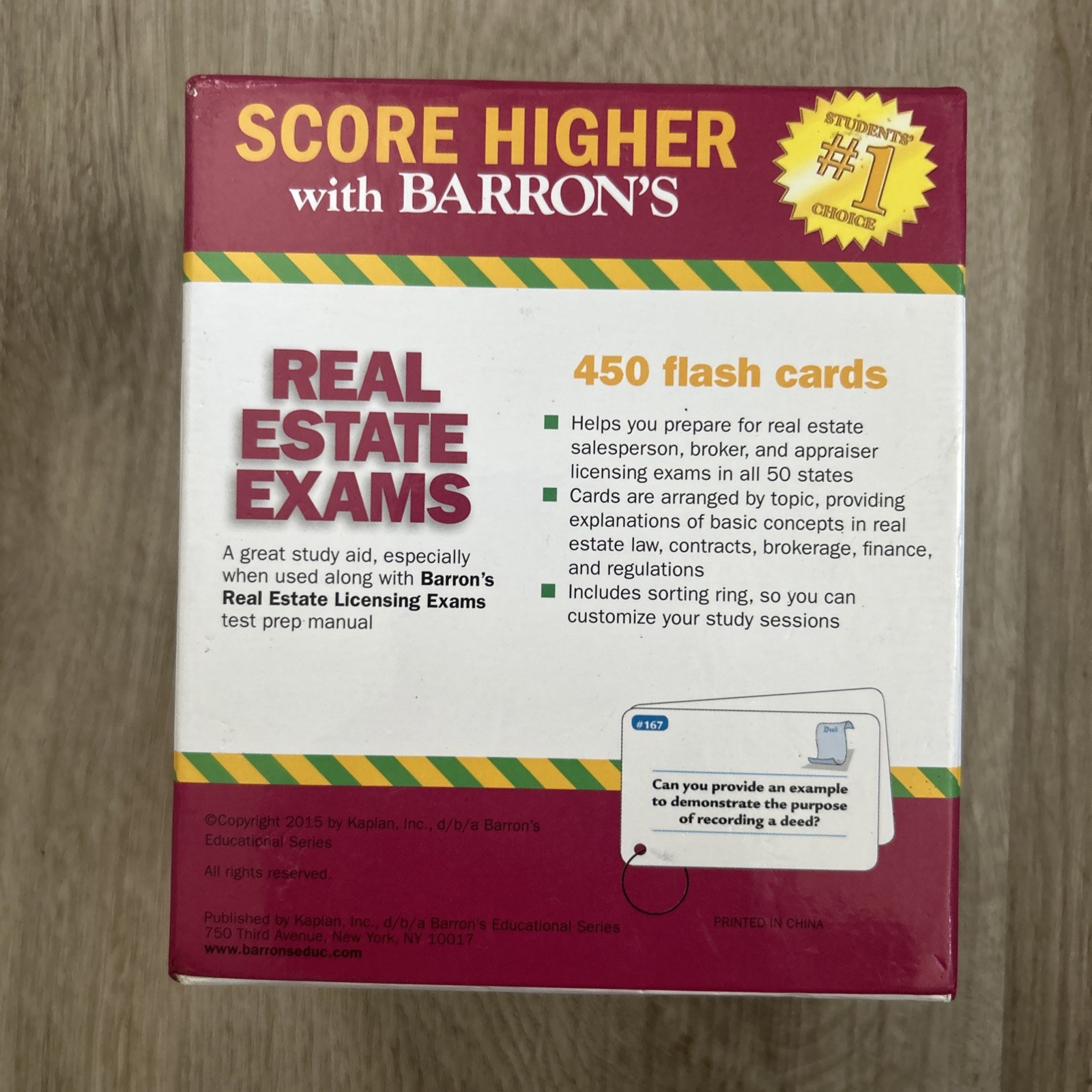 Real Estate Exam Flash Cards Barron’s Test Prep Second Edition Complete in Box