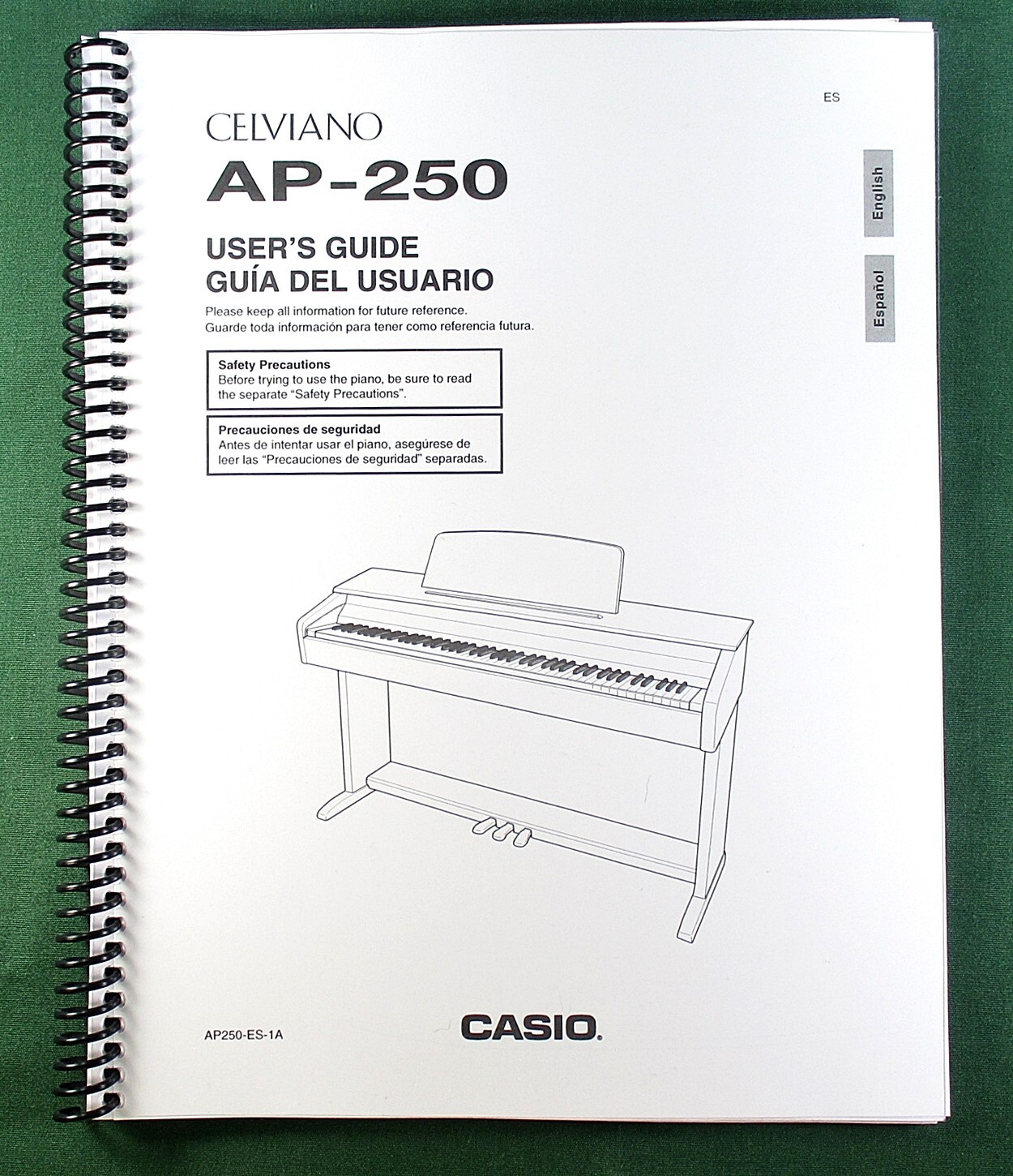Casio Celviano AP-250 Instruction Manual: 41 Pages & Protective Covers!