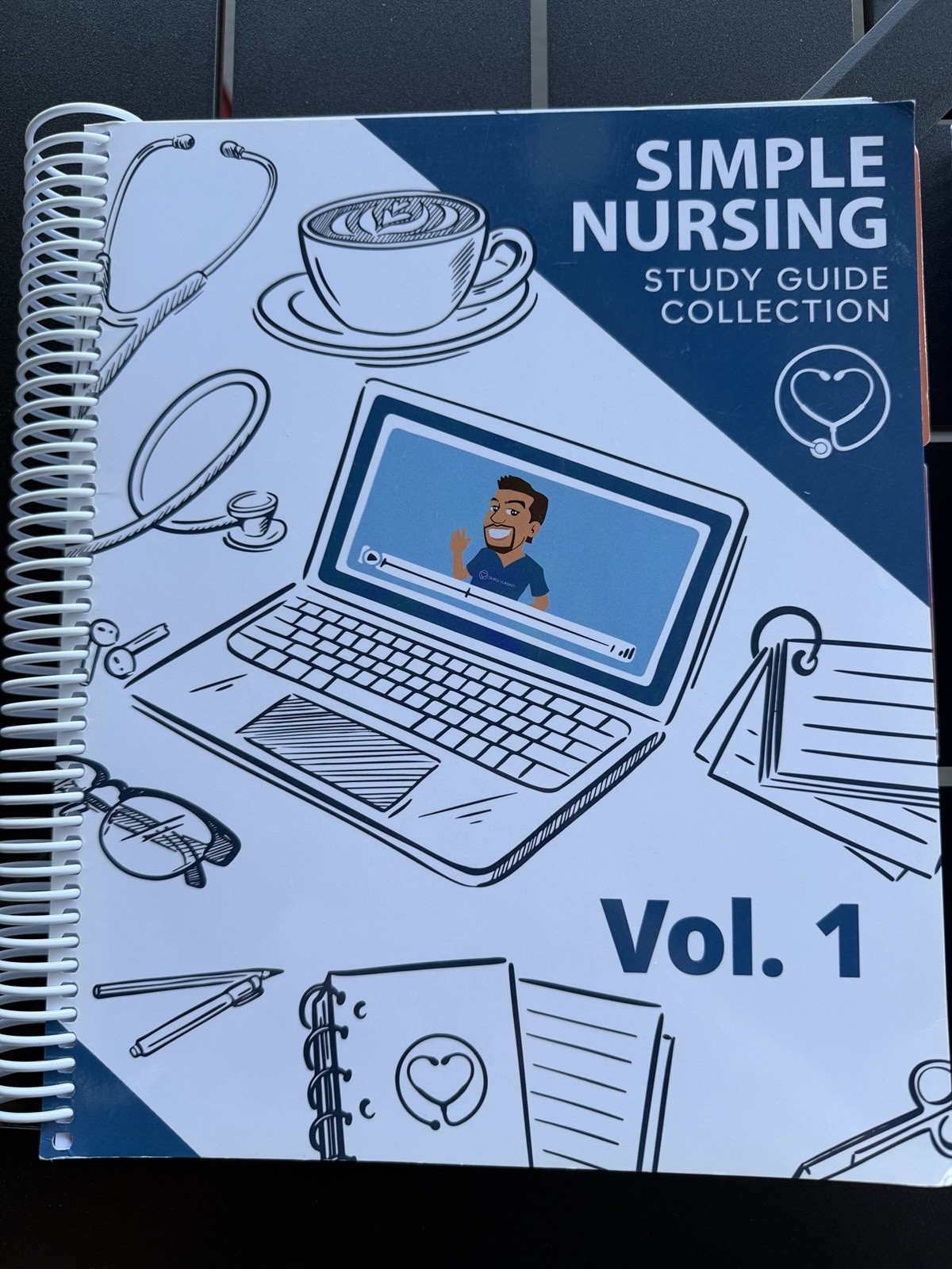 Simple Nursing Study Guide Volumes 1 and 2 Collection Good Used Spiral Bound