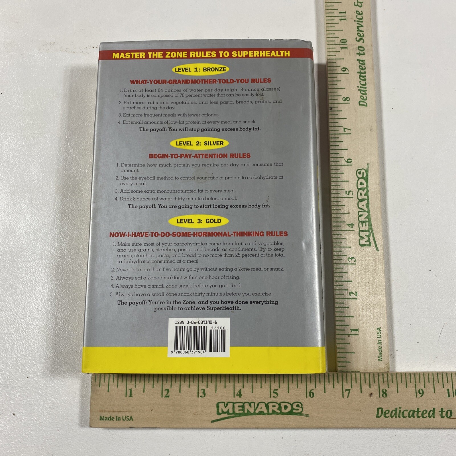 Mastering The Zone – Barry Sears (Dust Jacket, 1997, 1st Edition)