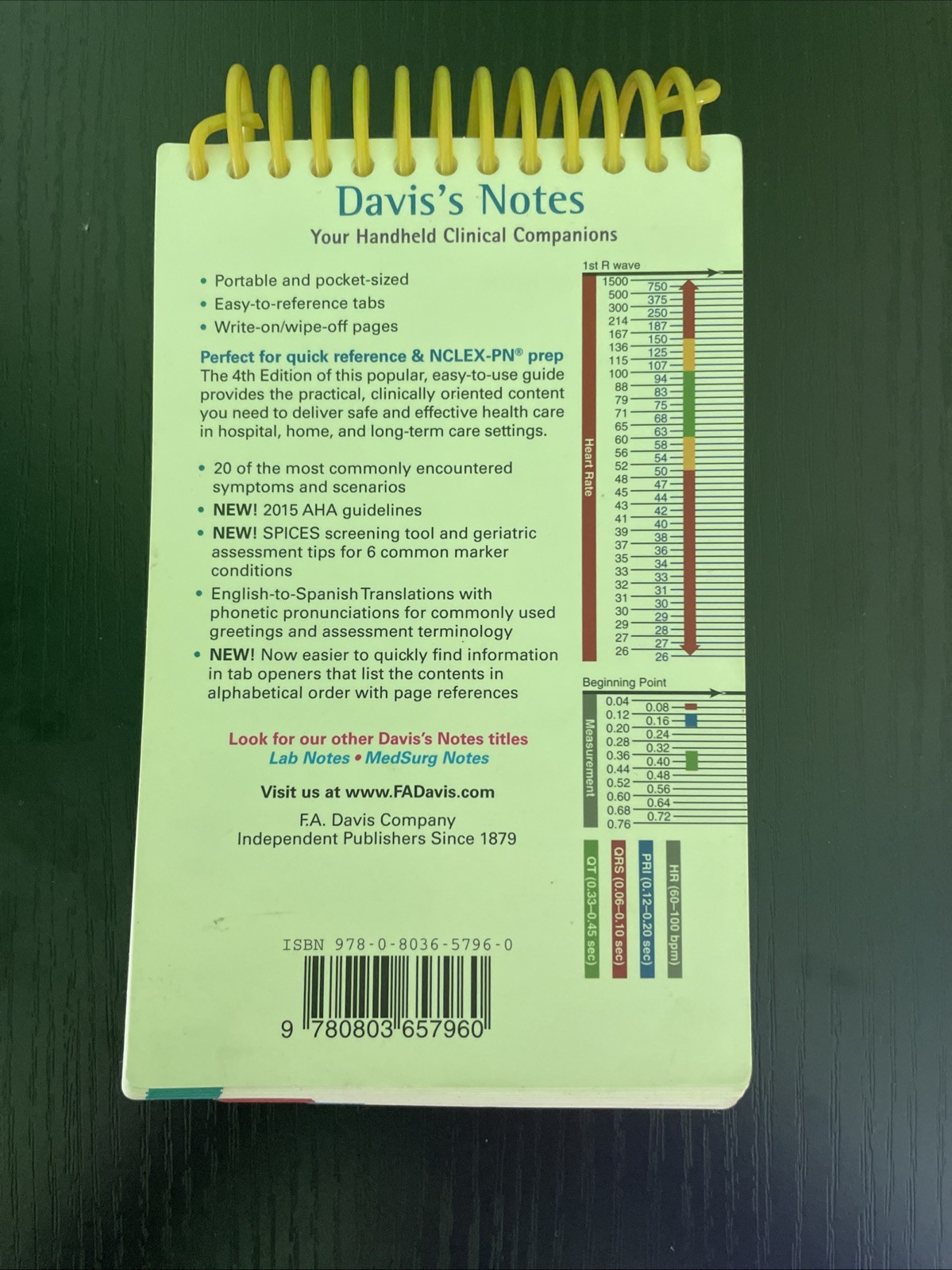 LPN Notes Nurse’s Clinical Pocket Guide by F.A. Davis Company and Ehren Myers