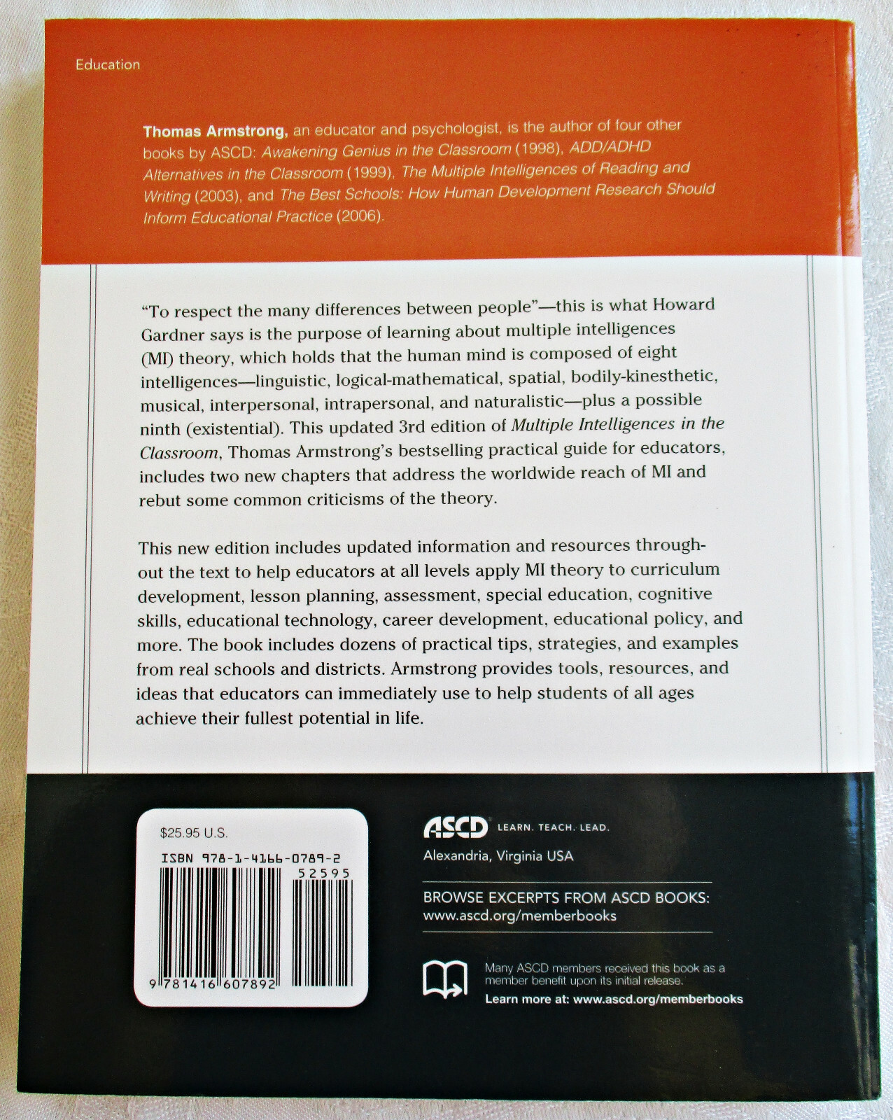 Multiple Intelligences in the Classroom by Thomas Armstrong TPB 3rd Edition