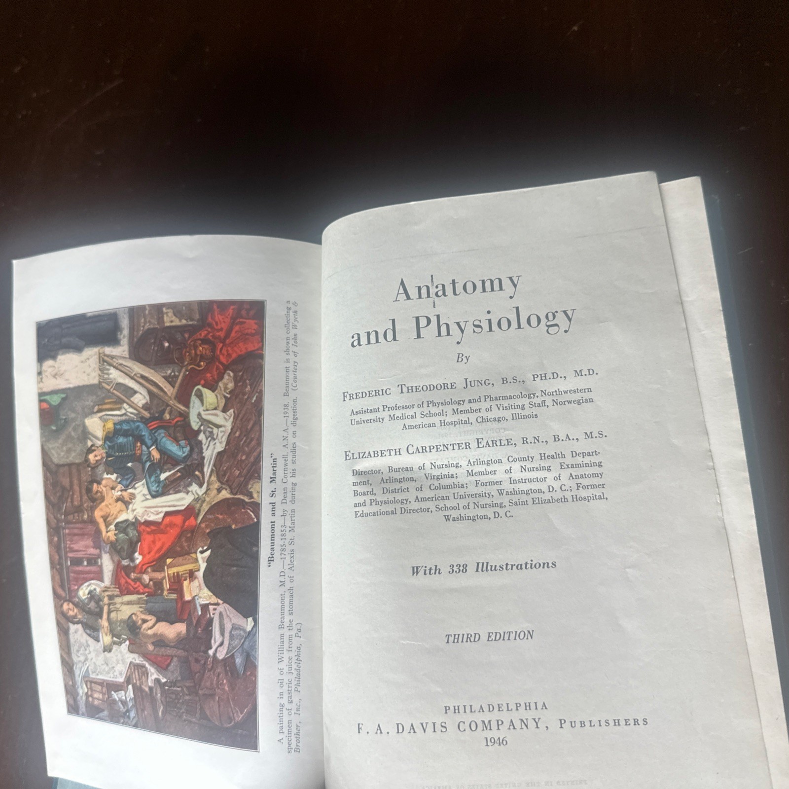 Anatomy & Physiology 3rd Ed 1946 By Frederic Jung &Elizabeth Earle 338 Illustra