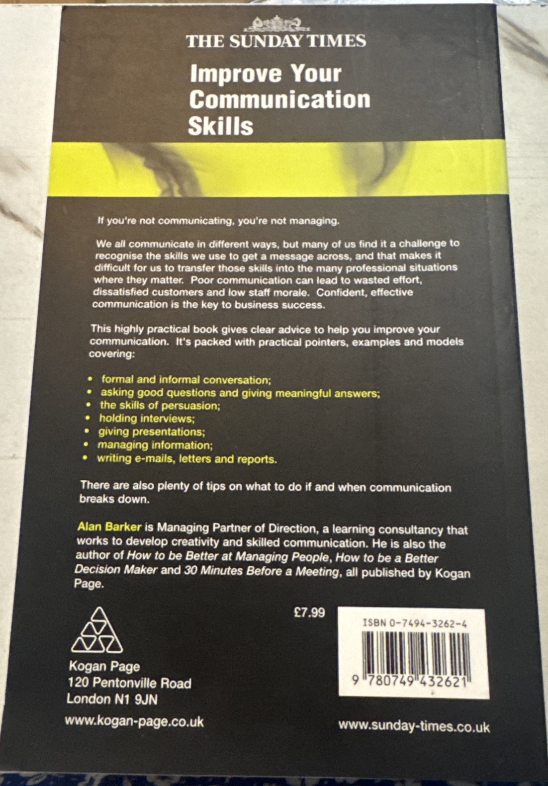 Improve Your Communication Skills (Kogan Page) Creating Success) By Alan Barker