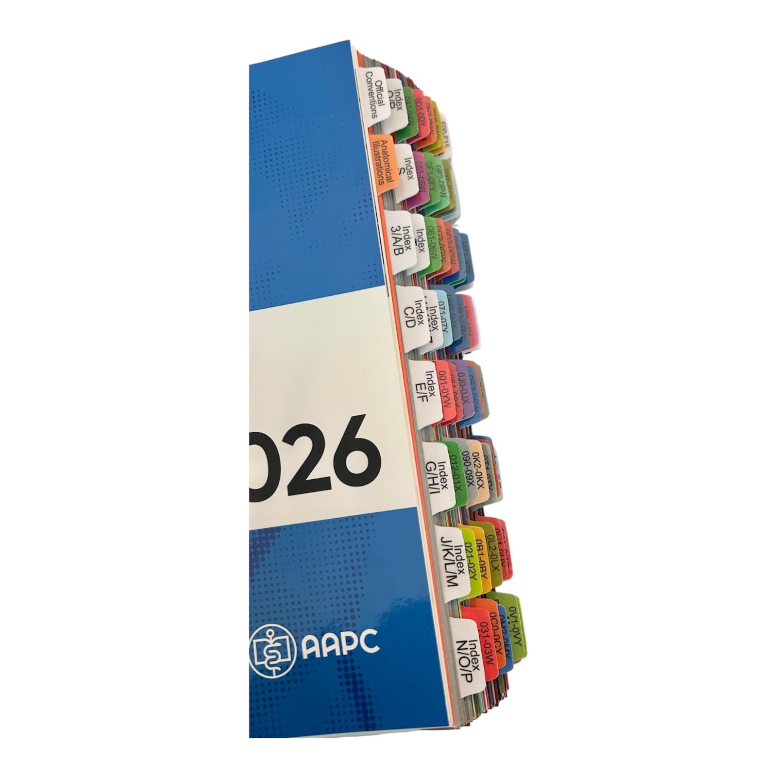 ICD-10-PCS Book Tabs 2026 – Laminated, Color-Coded, Repositionable with Alignmen