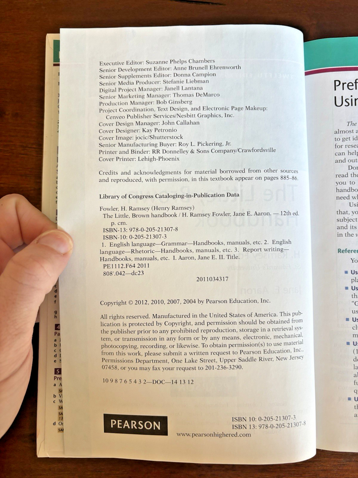 H. Ramsey Fowler & Jane E. Aaron The Little Brown Handbook 12th Ed HC Very Good