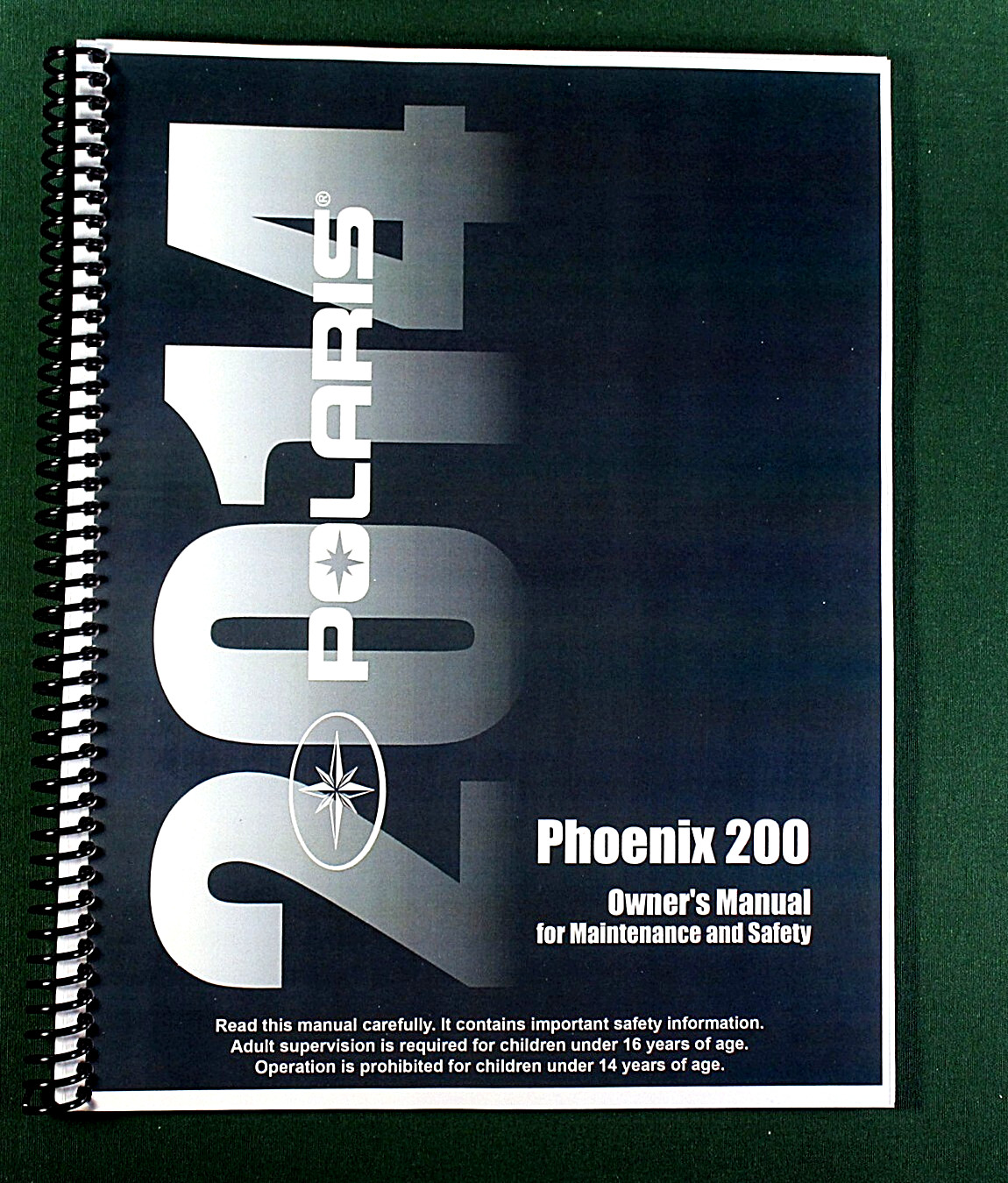 2014 Polaris Phoenix 200 ATV Owner’s Manual: 114 Pages & Protective Covers