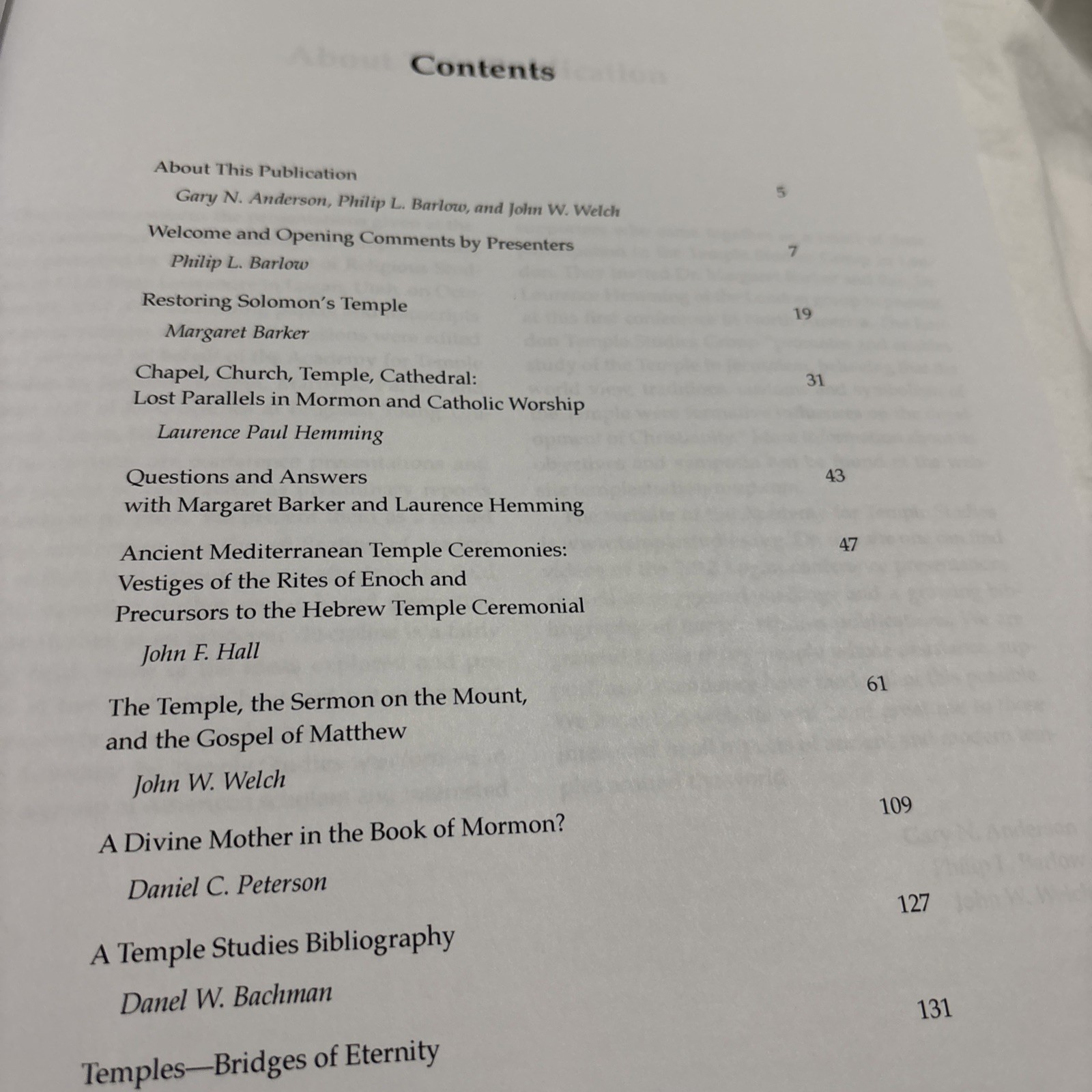 Mormonism and the Temple Examining an Ancient Religious Tradition Academy Study