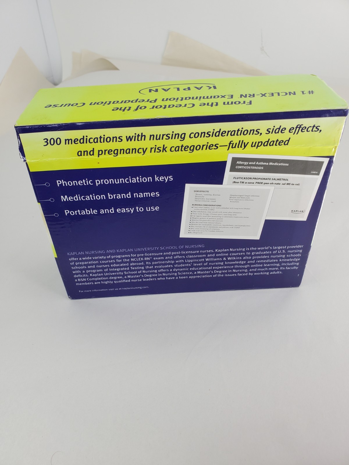 NCLEX-RN Medications in a Box by Kaplan (2011, Cards,Flash Cards) Pharmacy Nurse
