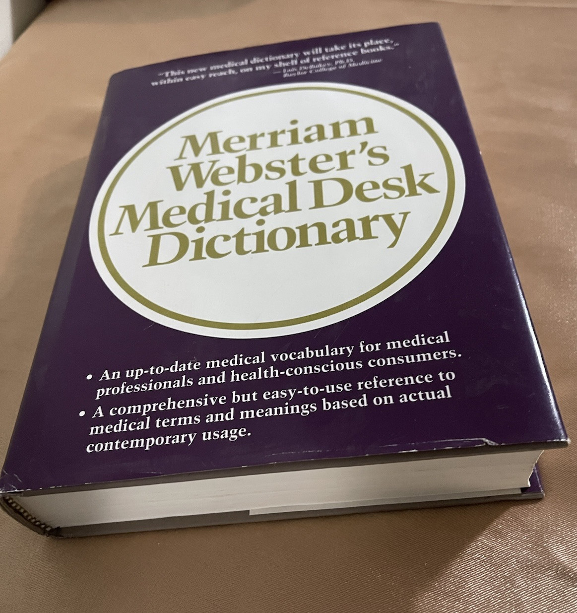 Merriam Webster’s Medical Desk Dictionary 1994 Edition Hardcover