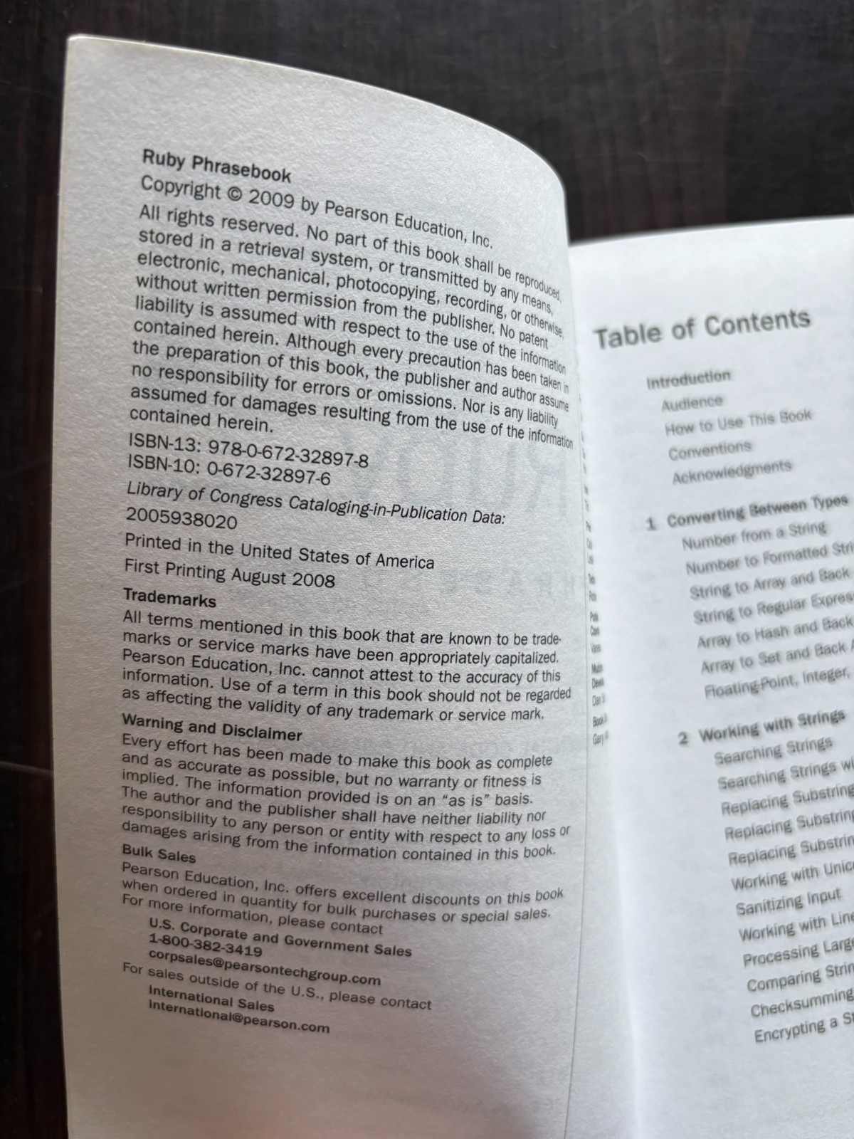 Ruby Phrasebook by Clinton, Jason D. computer language code commands pb