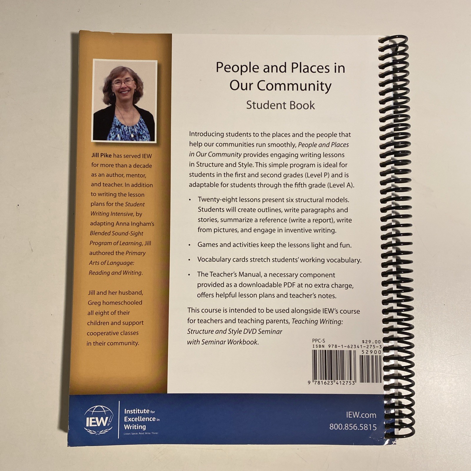 IEW People and Places in Our Community Student Book. No Writing