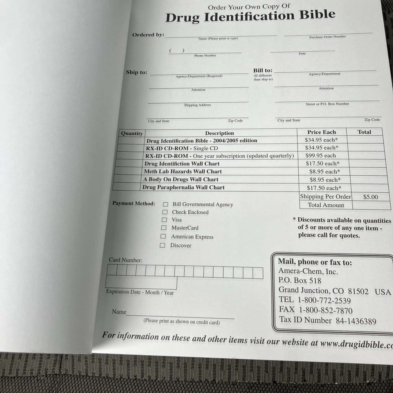 Drug Identification Bible 2004-2005 Textbook Identification