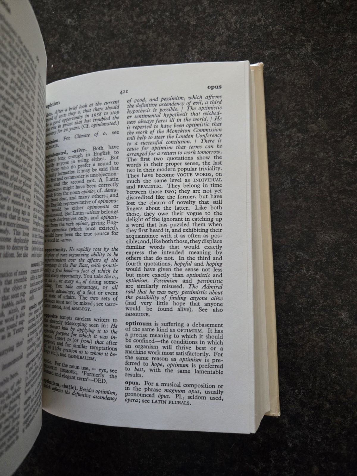 A Dictionary of Modern English Usage by Fowler, H. W., hardcover, VG W Dj 2nd Ed