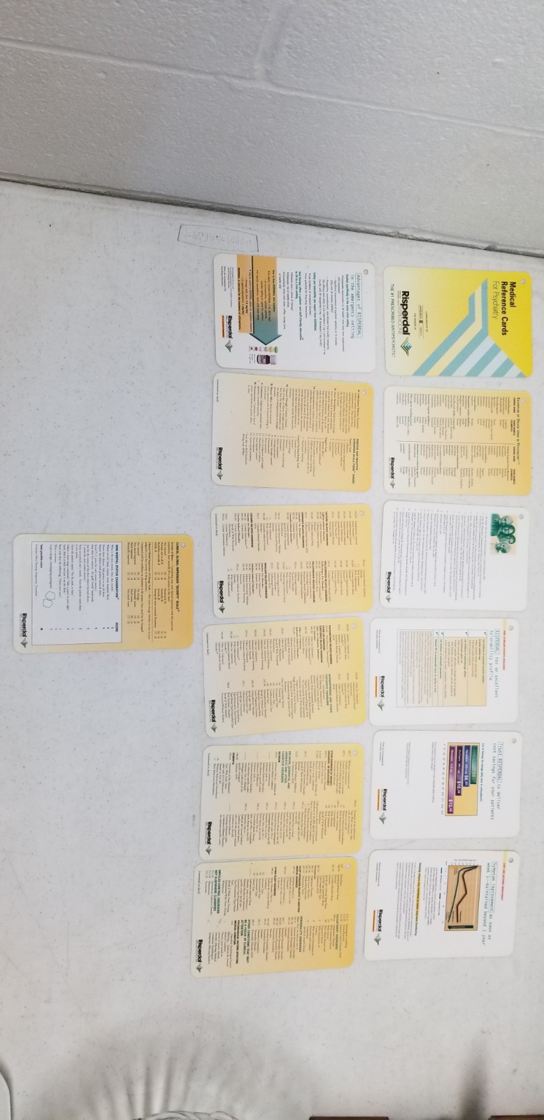 RARE Risperdal Janssen Medical Reference Cards For Psychiatry Laminated Flip B1