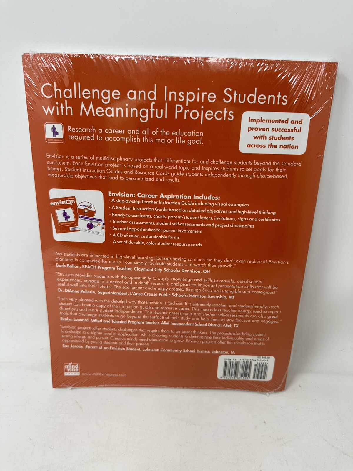 ENVISION: CAREER ASPIRATION Set By Melanie L. Bondy New Free Shipping
