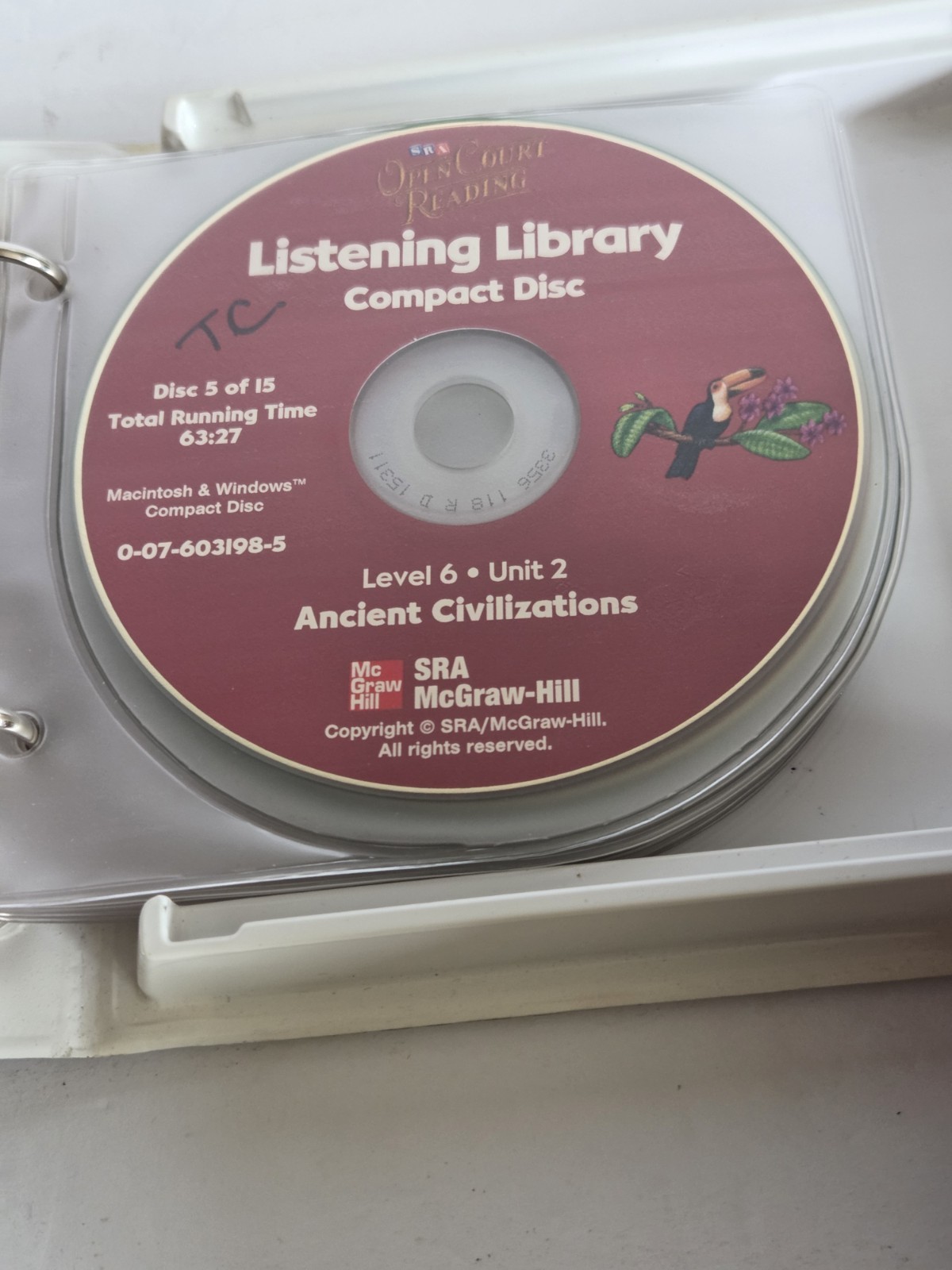 SRA Open Court Reading Preschool Level K Compact Discs Listening Library Level 6