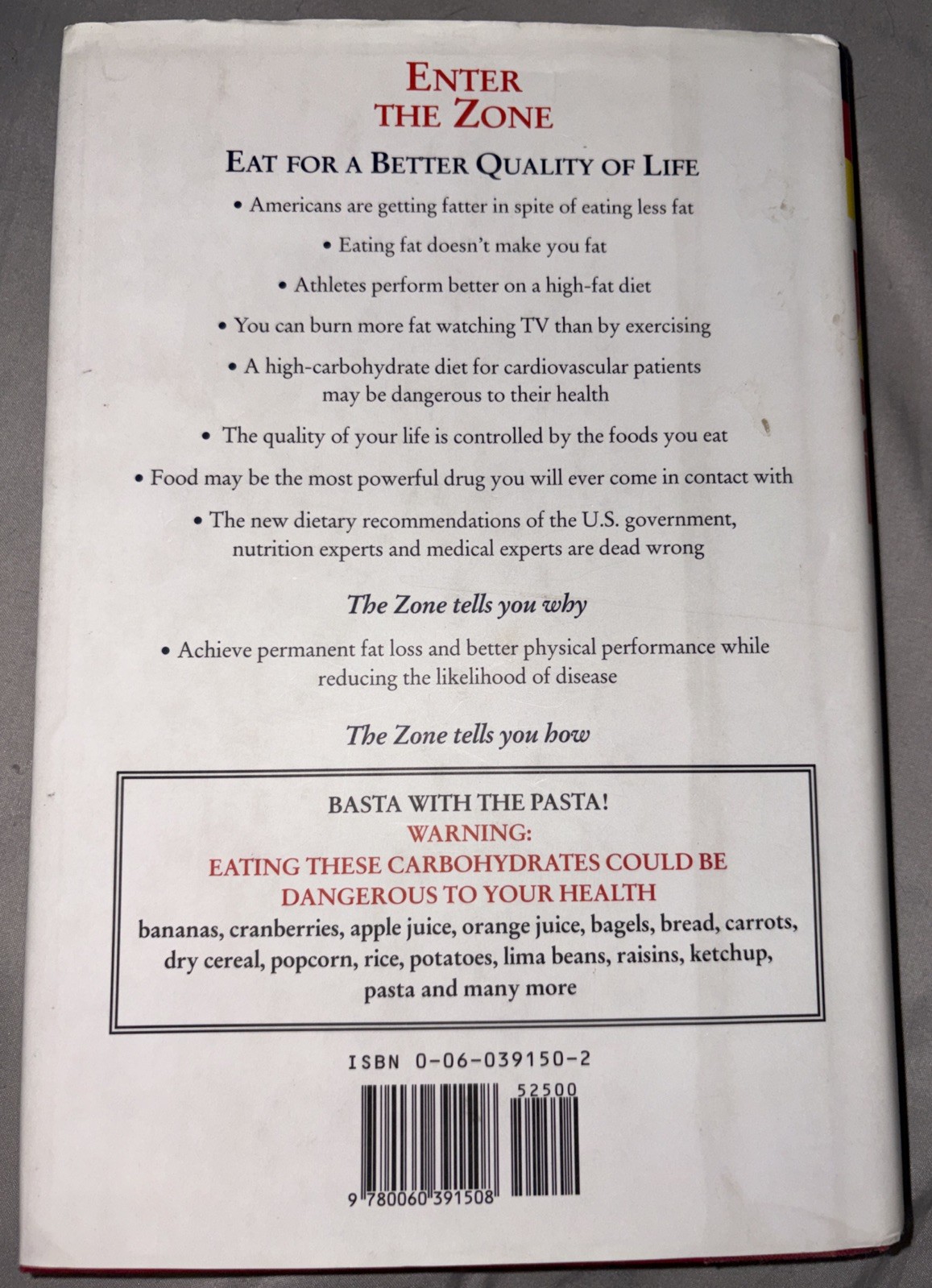 The Zone Ser.: Zone : Revolutionary Life Plan to Put Your Body in Total Balance