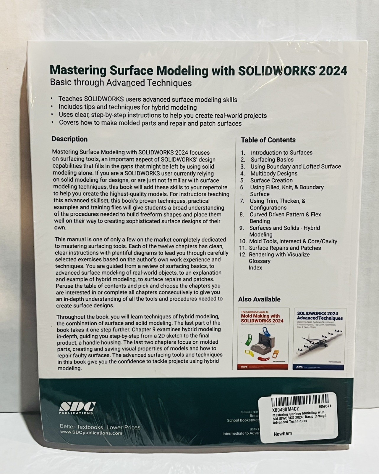Mastering Surface Modeling with SOLIDWORKS 2024 by Lani Tran Paperback NEW U37C