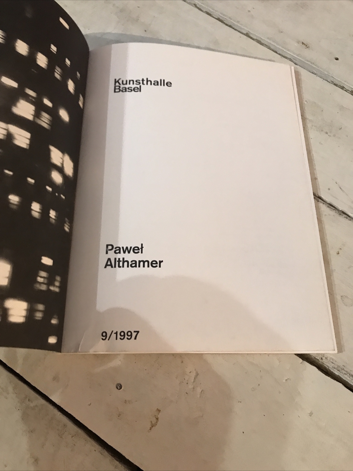 Pawel Althamer Kunsthalle Basel Contemporary Art Exhibition Catalog