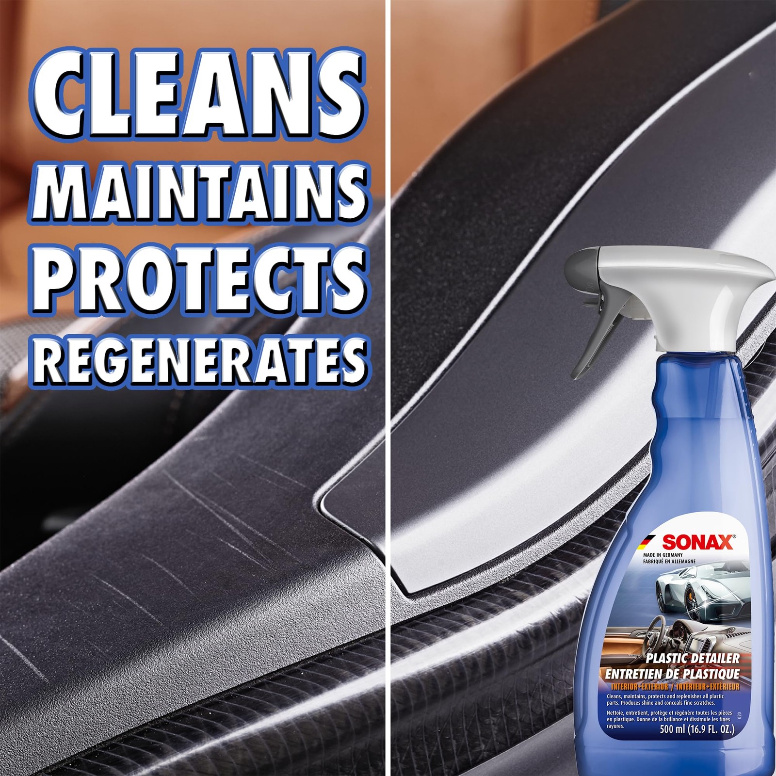 Plastic Detailer Interior Cleaner, Protectant & Engine Dressing 500ml