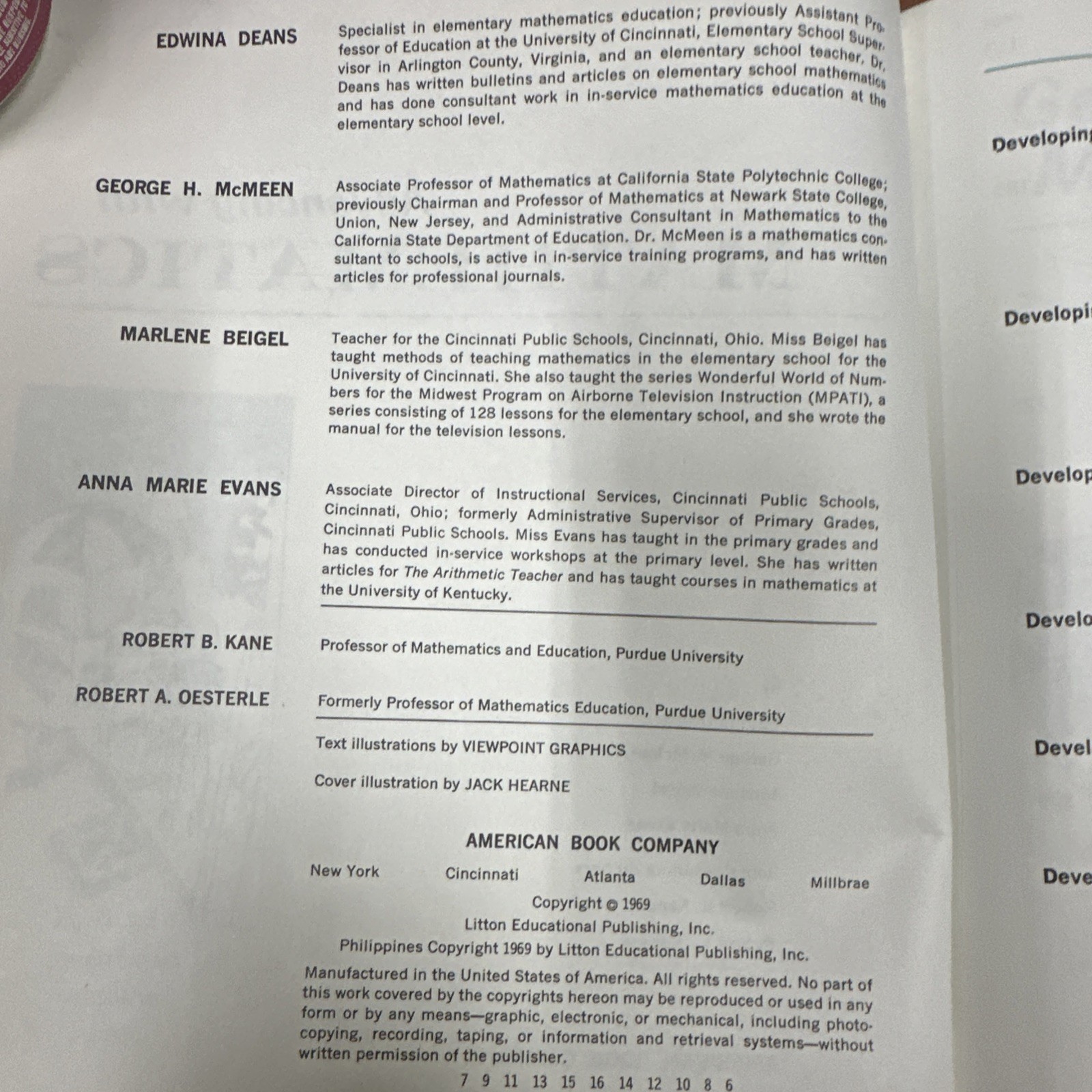LAST CHANCE CLEARANCE/FREE SHIPPING 1969 “Advancing With Mathematics” Textbook