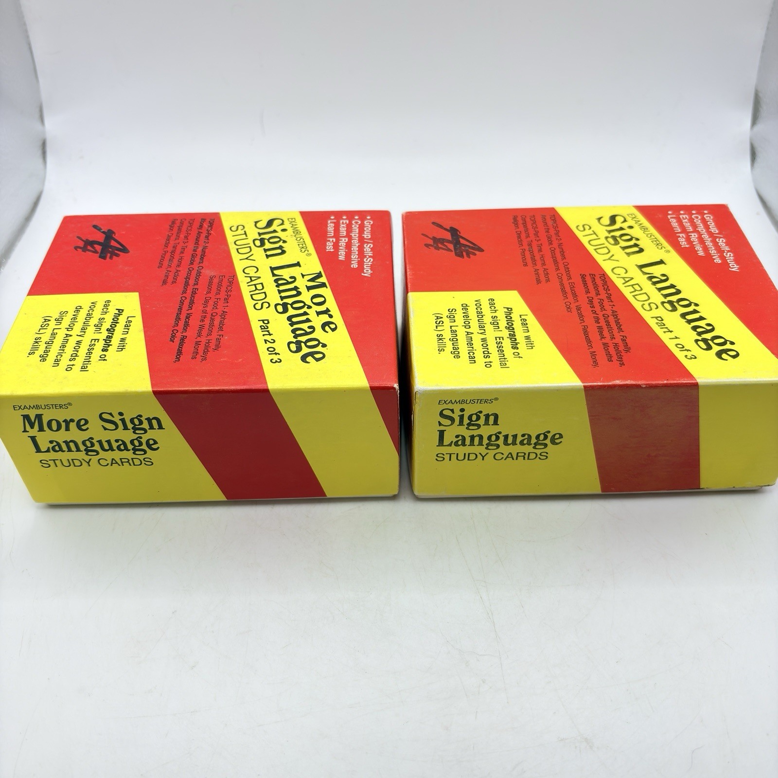 Exambusters More Sign Language Study Cards Parts 1 & 2 Group/Self Study