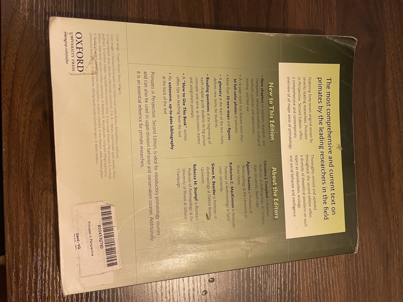 Primates in Perspective by Christina Campbell (2010, Trade Paperback)