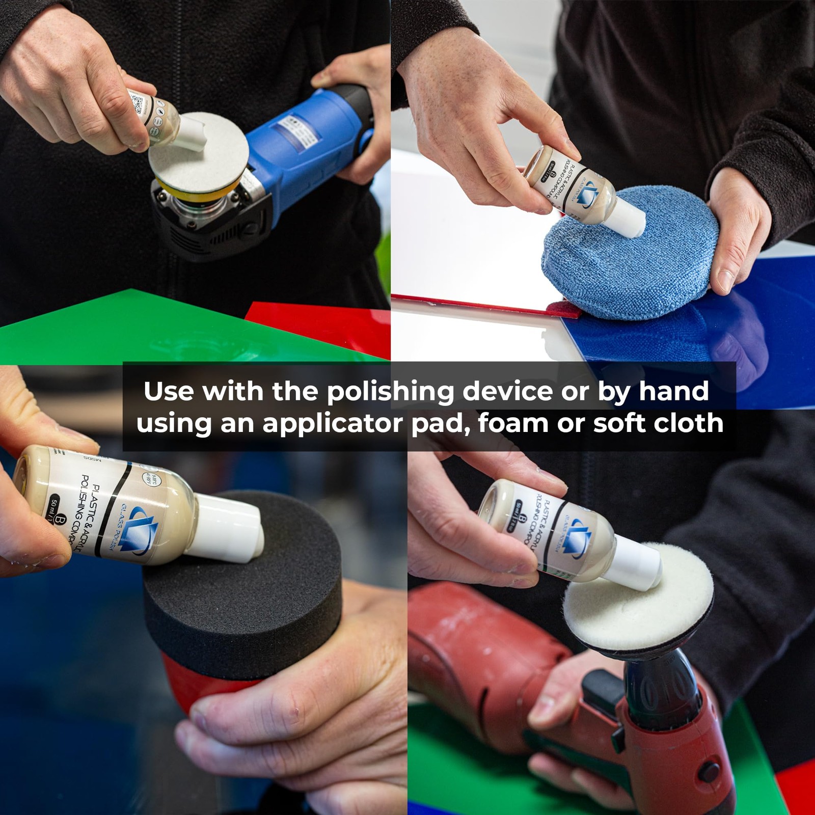 1.7oz (50ml) Plastic & Acrylic Polishing Compound for Professional High-Gloss…