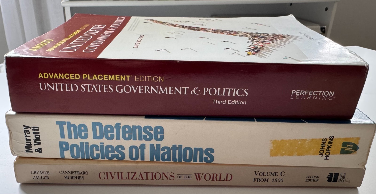 AP Government + Civilizations From 1800 + Defense Policies Book Bundle (3)